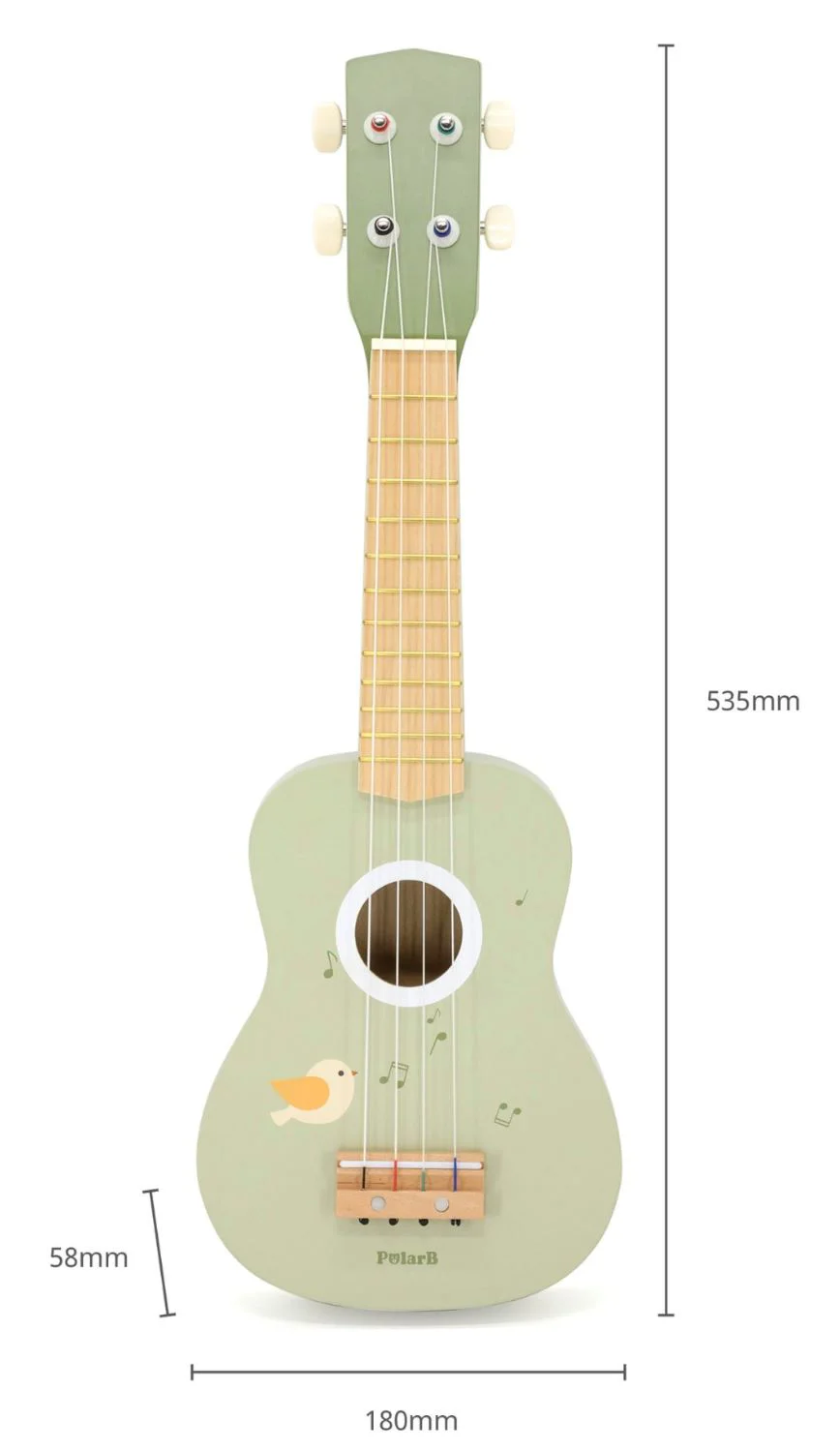 Chitara-ukulele din lemn Viga Toys PolarB Pasarica foto