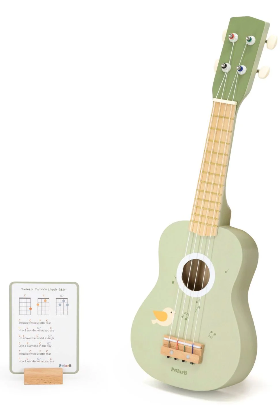 Chitara-ukulele din lemn Viga Toys PolarB Pasarica foto