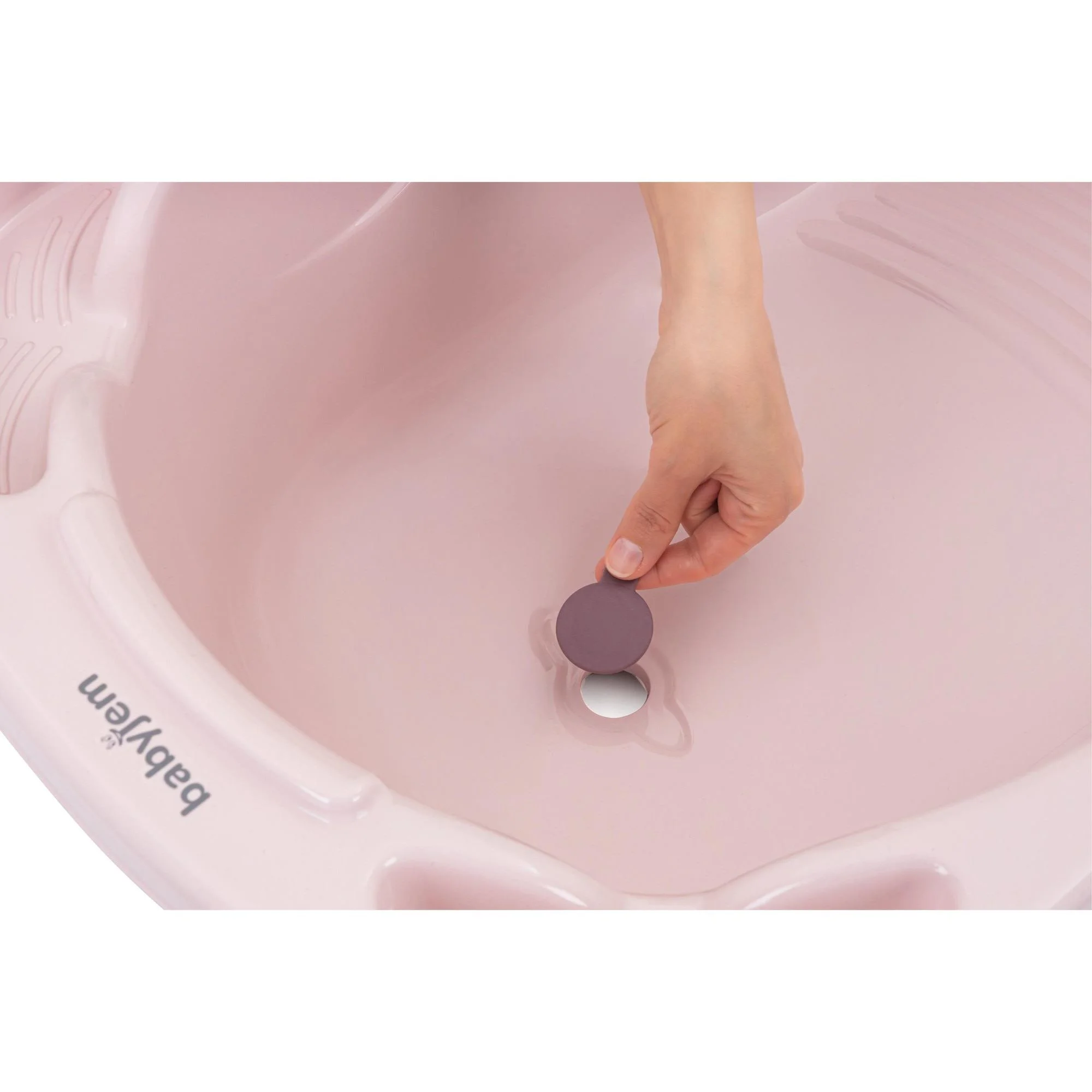 Ванночка со сливом BabyJem Soft Pink foto