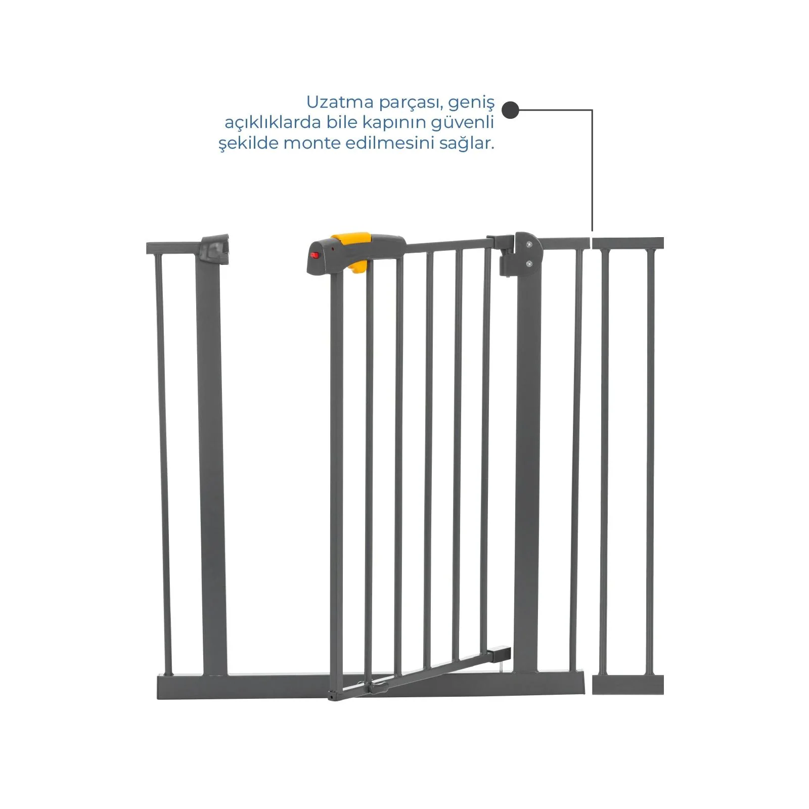 Extensie pentru poarta de siguranta BabyJem Anthracite, 10 cm foto