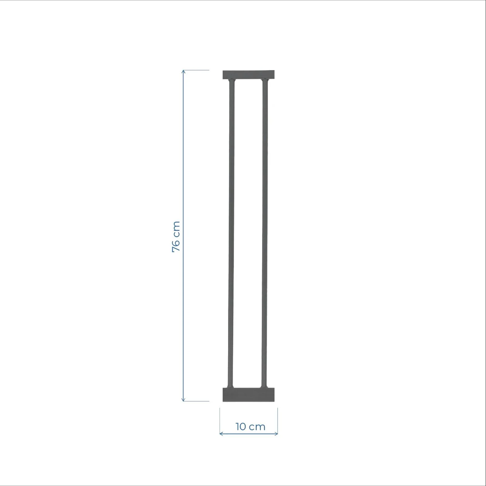 Extensie pentru poarta de siguranta BabyJem Anthracite, 10 cm foto