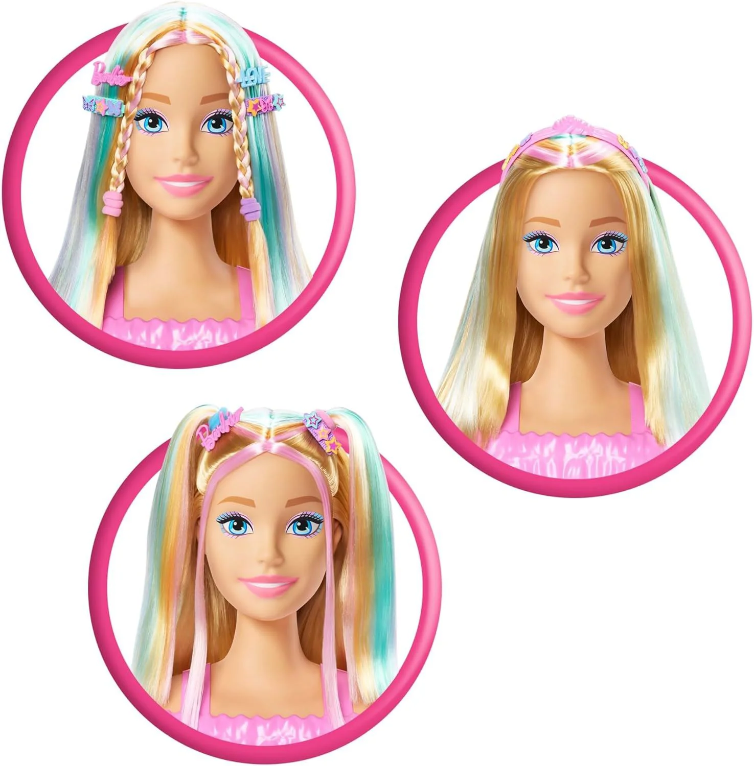 Голова для причесок Barbie с аксессуарами и эффектами Color Reveal foto