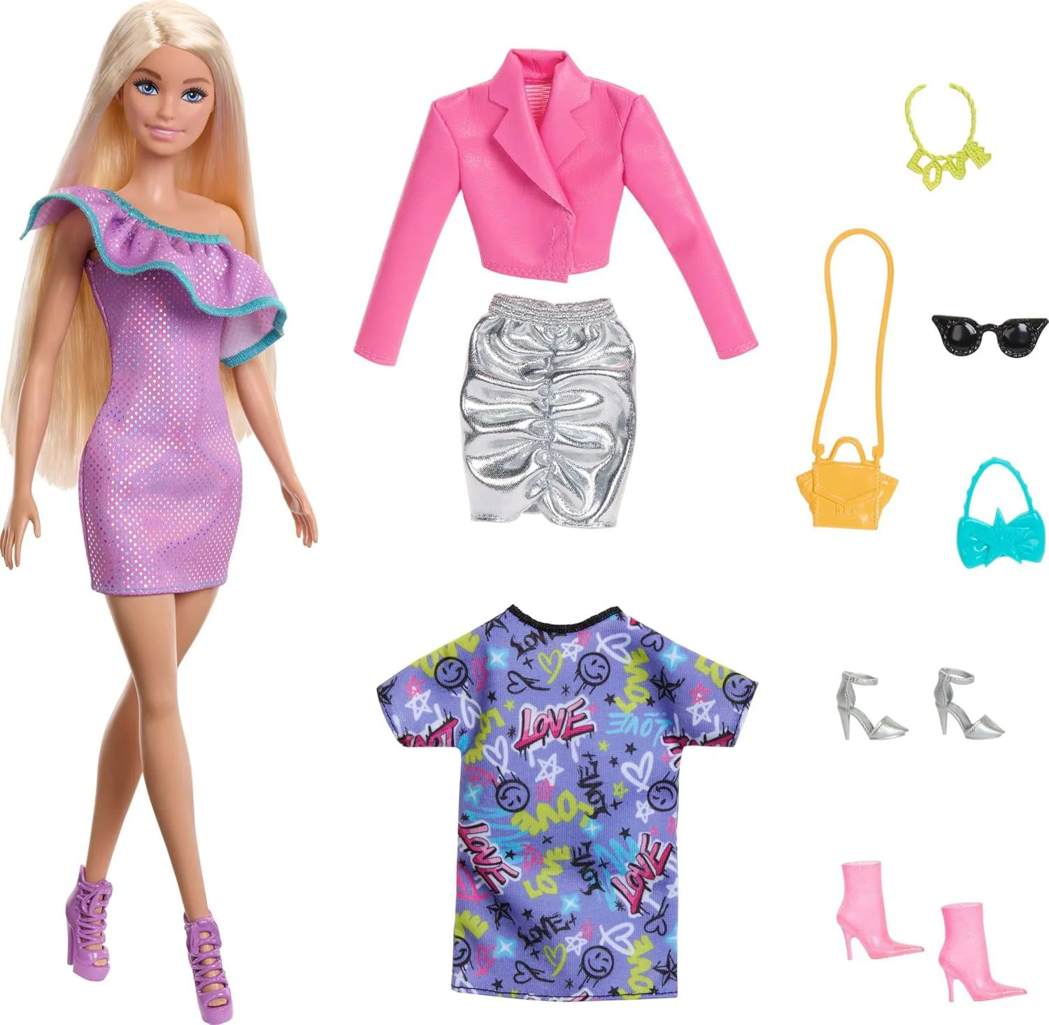 Papusa Barbie "Tinute de Petrecere", cu accesorii foto