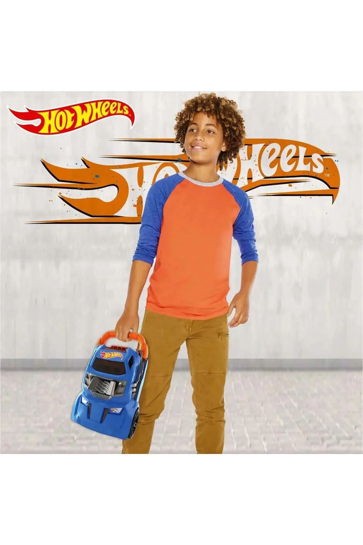 Container portabil Hot Wheels cu 4 piste paralele foto