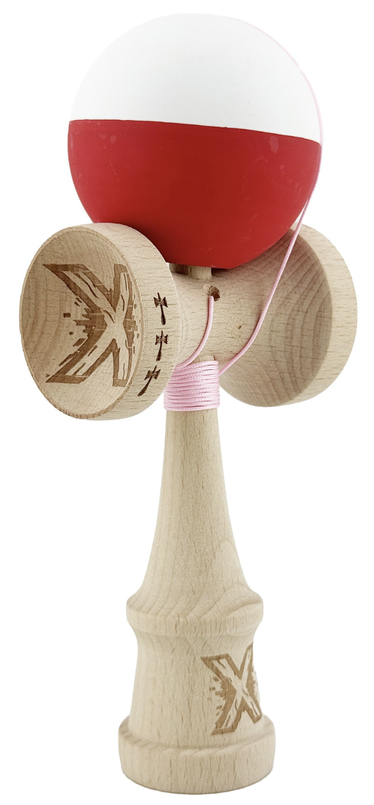 Kendama X Original Flippy, Alb-Rosu foto