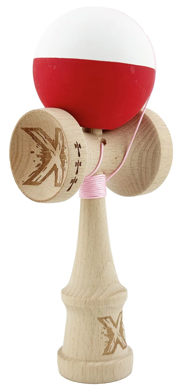 Kendama X Original Flippy, Alb-Rosu foto