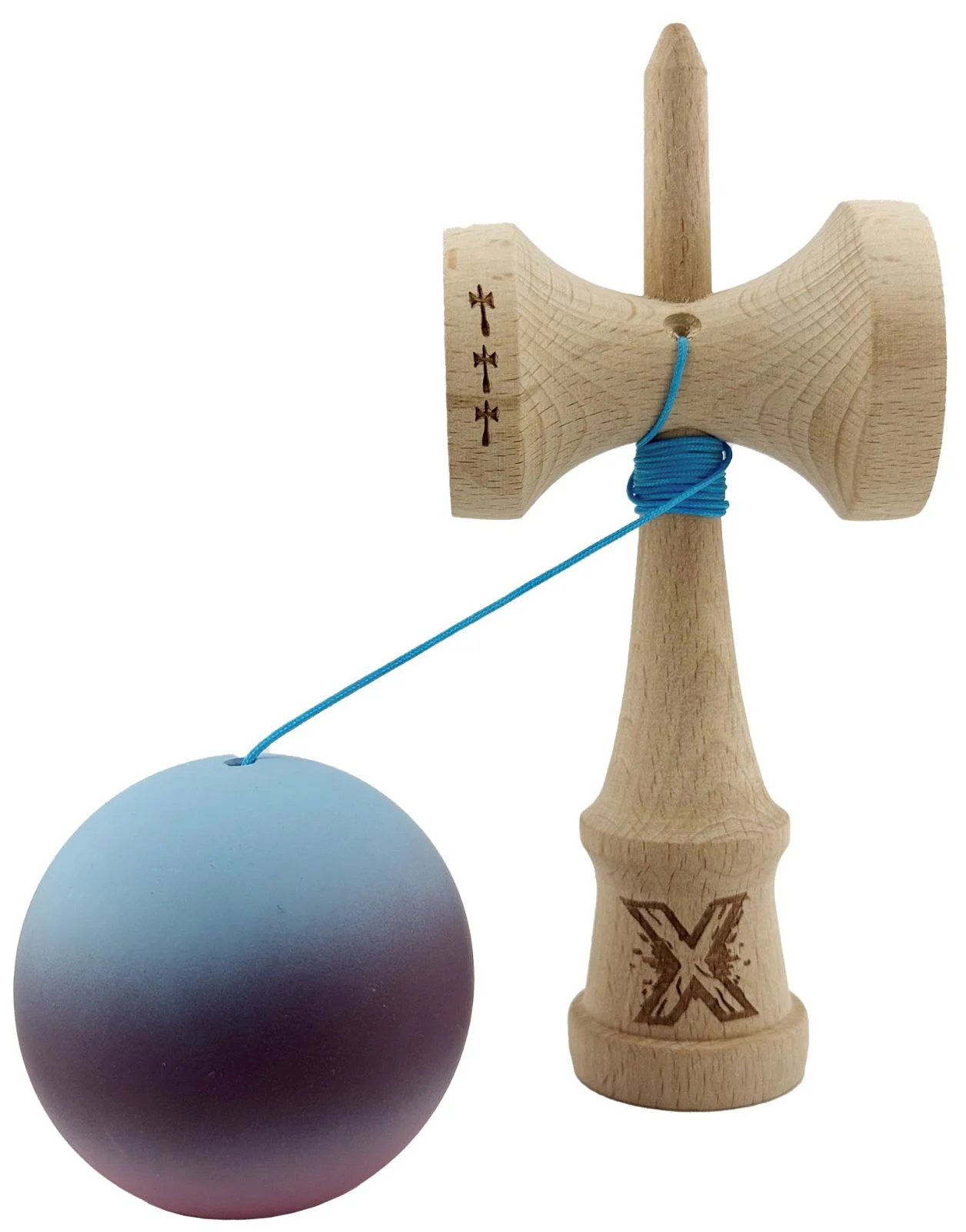 Kendama X Original Flippy, Gradient Albastru-Mov foto