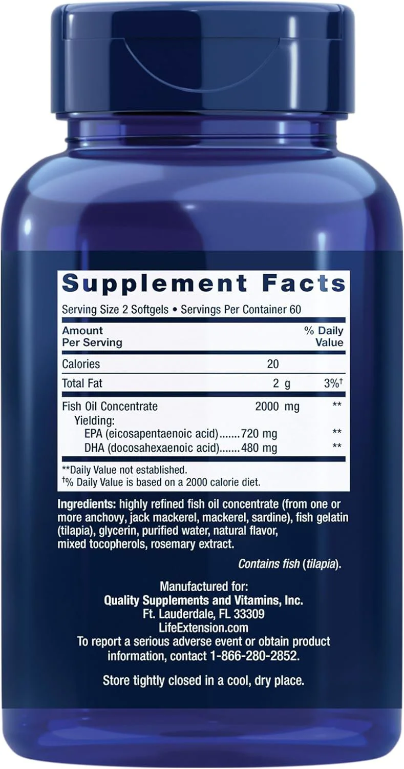 Пищевая добавка Life Extension Mega EPA/DHA, 120 капсул foto