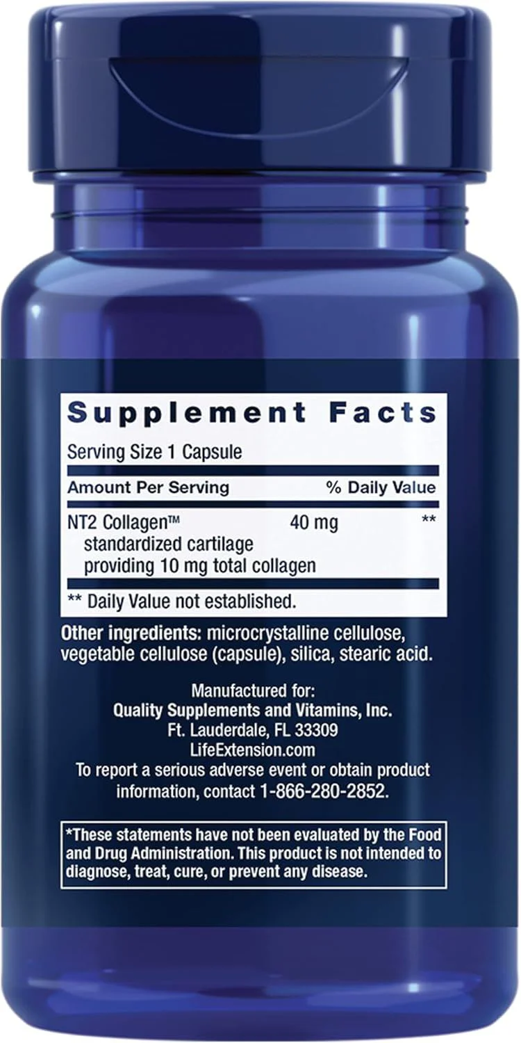Пищевая добавка Life Extension NT2 Collagen 40 mg  60 капсул foto
