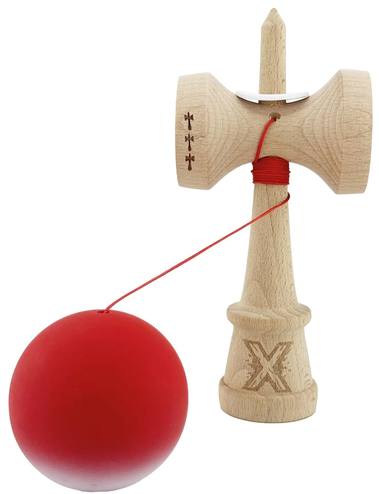 Kendama X Original, Gradient Rosu-Alb foto