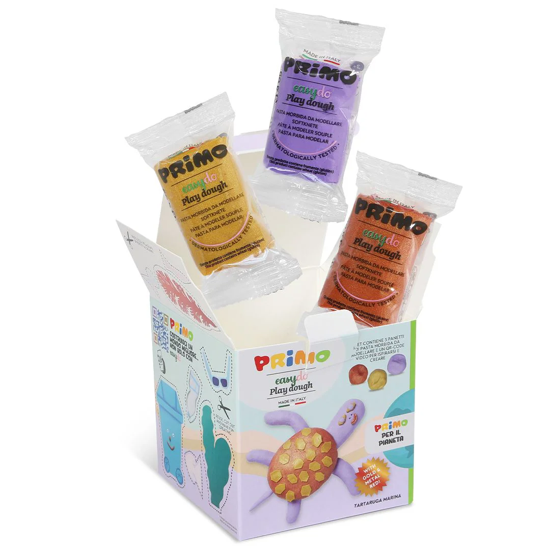 Set de plastilina colorata Primo Turtle, 3x60g foto