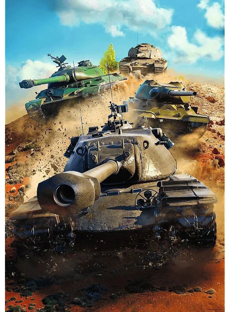 Puzzle Trefl World of Tanks: Tanks in Battle, 1000 el. foto