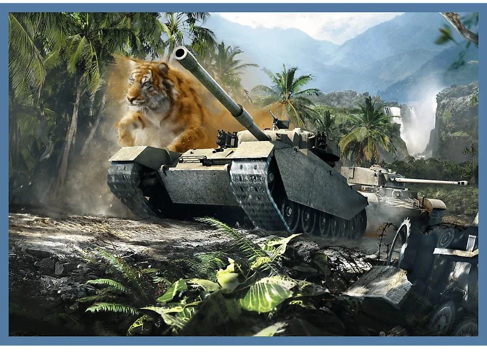 Puzzle Trefl The great tank battle World of Tanks, 4x250 el. foto