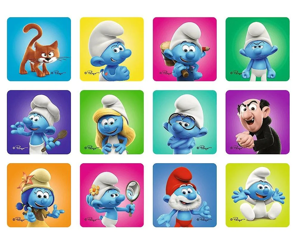 Puzzle Trefl 2 in 1 + Joc memo "Smurfs have fun" foto