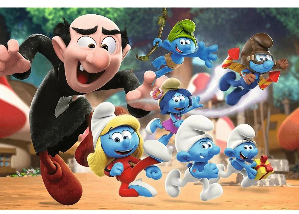 Puzzle Trefl Papa Smurf's lessons, 100 el. foto