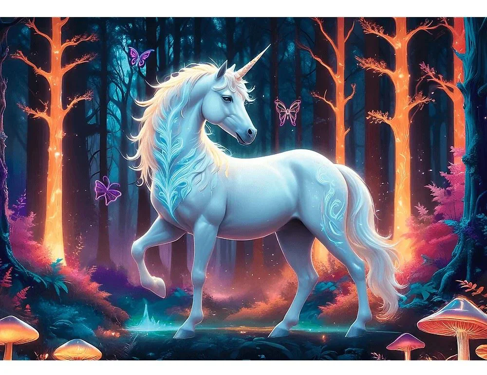 Puzzle Trefl Mystical Unicorn, 1000 el. foto
