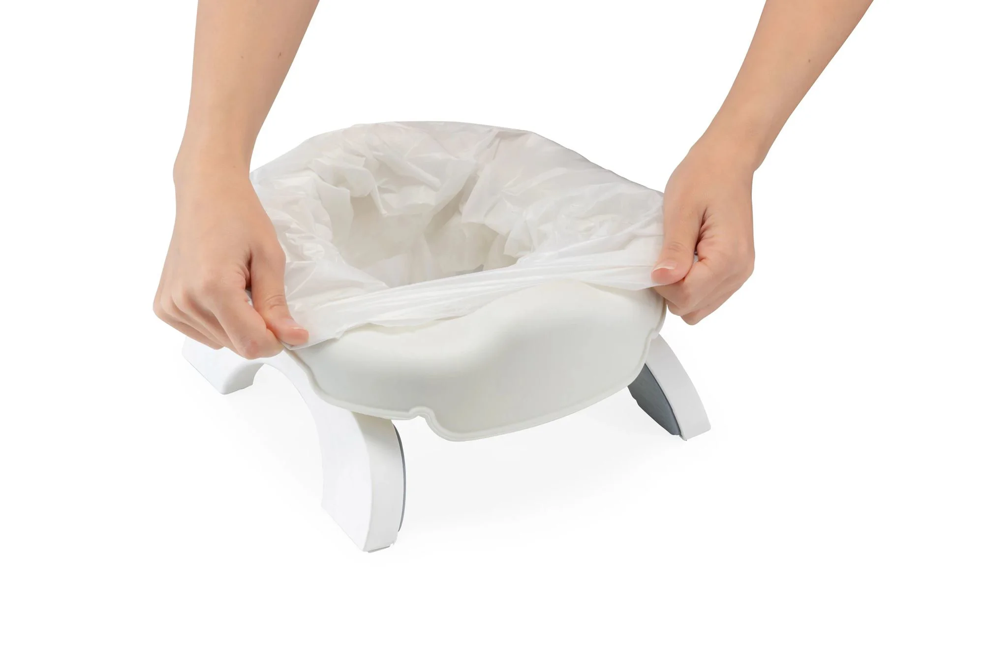Портативный горшок 2 в 1 BabyJem Soft Grey foto