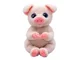 Jucarie de plus TY Beanie Bellies Purcelus roz Penelope, 15 cm foto