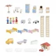 Casa de papusi din lemm Viga Toys – 3 etaje, 22 accesorii & 4 figurine foto
