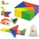 Joc educativ Viga Toys Tangram magnetic - cu carduri model foto