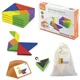 Joc educativ Viga Toys Tangram magnetic - cu carduri model foto