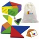 Joc educativ Viga Toys Tangram magnetic - cu carduri model foto