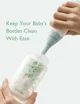 Perie pentru biberoane care genereaza spuma Momcozy Push-Press Green foto