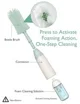 Perie pentru biberoane care genereaza spuma Momcozy Push-Press Green foto