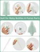 Perie pentru biberoane care genereaza spuma Momcozy Push-Press Green foto