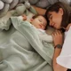 Patura din bumbac cu captuseala de flanel BabyOno Beige foto