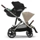 Двойная коляска Cybex Gazelle S TPE BP Almond Beige foto