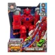 Set de joaca HTI Teamsterz Robot Rinocer cu pista, lumina, sunet si masina metalica foto