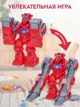 Set de joaca HTI Teamsterz Robot Rinocer cu pista, lumina, sunet si masina metalica foto