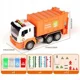 Camion de gunoi cu inertie Wenyi Think Green cu lumina si sunet, 1:10 foto