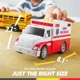 Masina cu frictiune Ambulanta Wenyi  cu lumini si sunete, 1:32 foto
