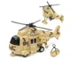 Elicopter militar de salvare cu inertie Wenyi cu lumini si sunete, 1:20 foto
