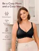Бюстгальтер для кормления Momcozy Floral Black, размер XXL foto