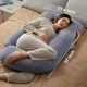Perna pentru gravide in forma de U Momcozy Velvet Dark Grey foto