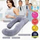 Perna pentru gravide in forma de U Momcozy Velvet Dark Grey foto
