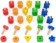 Set de constructie din lemn Viga Toys Suruburi si piulite, 40 el. foto