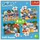 Puzzle Trefl 4 in 1 Smurf Village foto