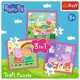 Puzzle Trefl 3 in 1 Peppa and friends foto