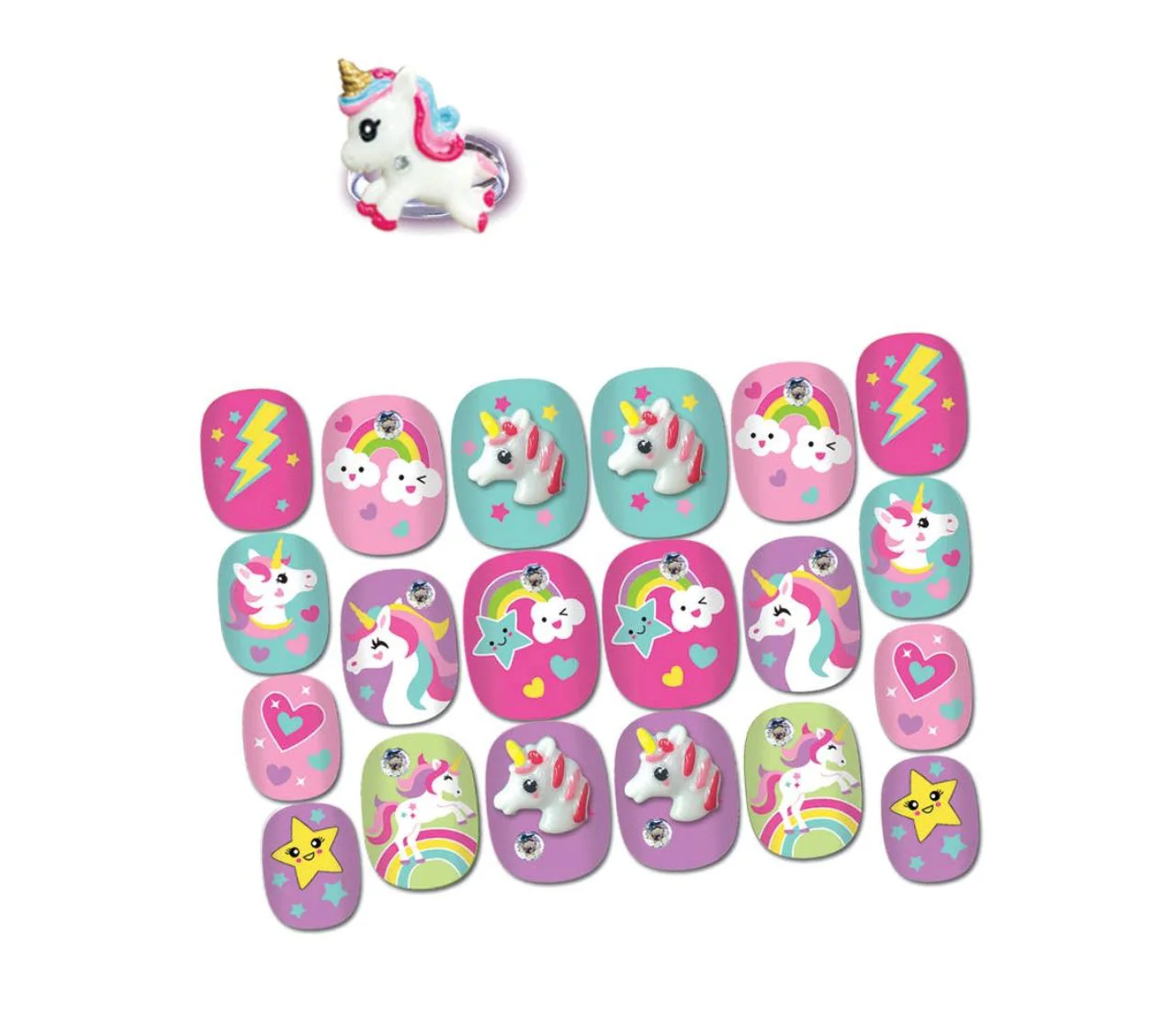 Набор накладных ногтей Hot Focus Mini Unicorn foto