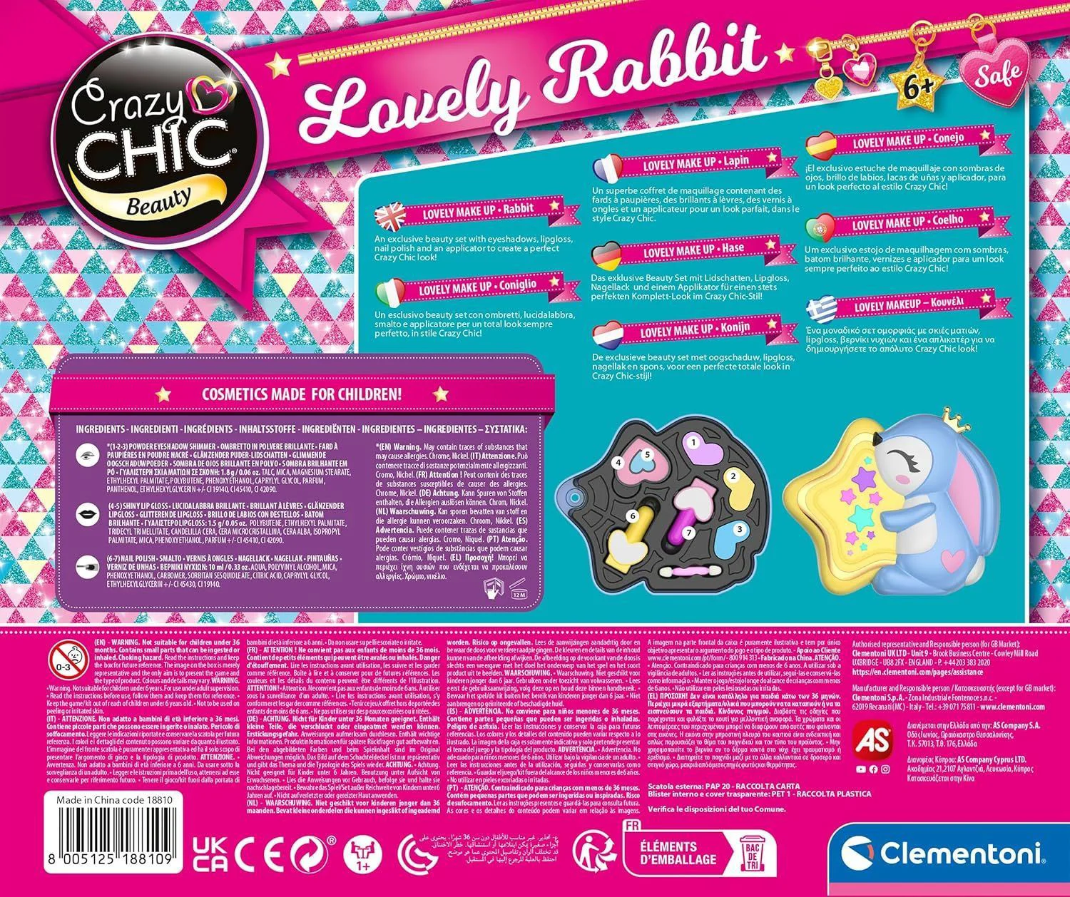 Set pentru machiaj Clementoni Crazy Chic Iepuras foto