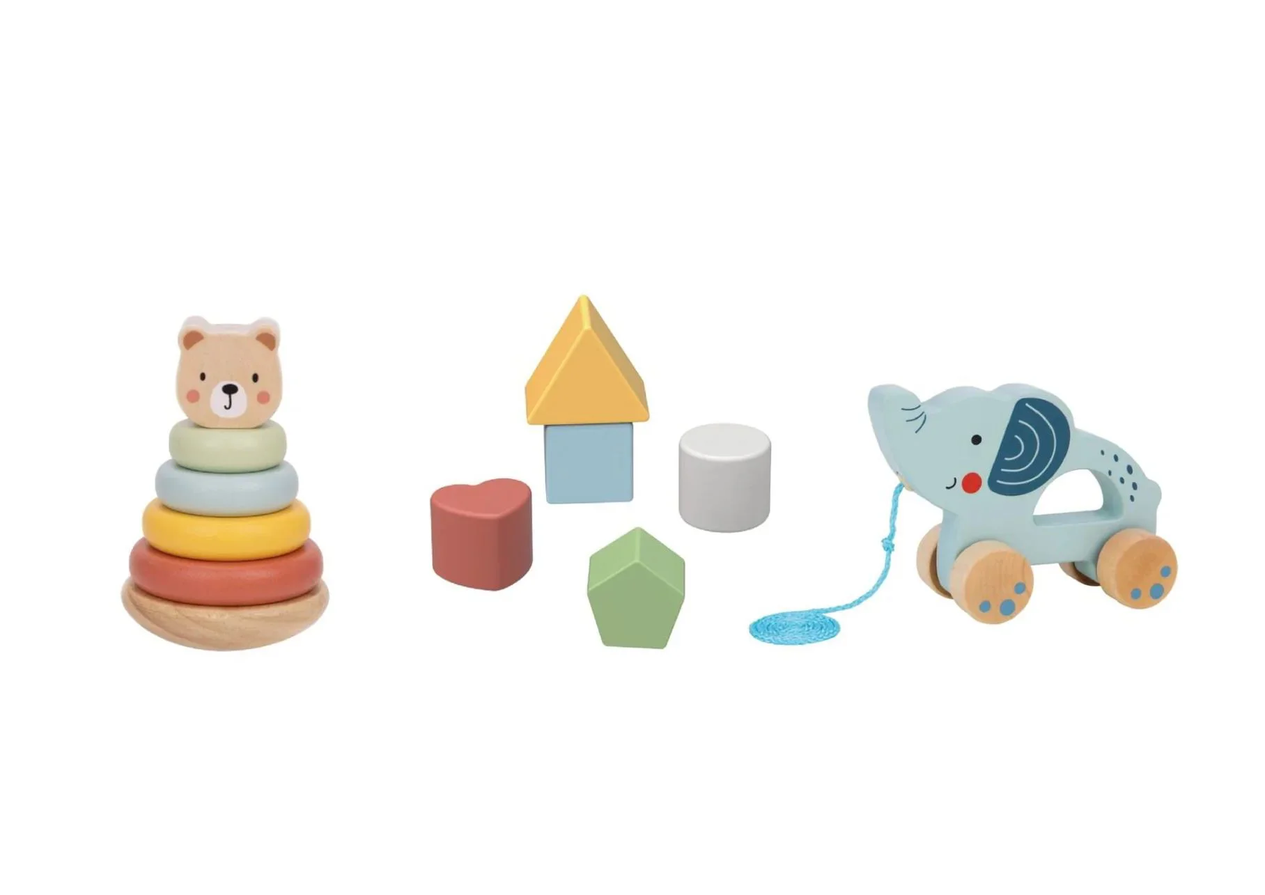 Set 3in1 Tooky Toy Sorter, Piramida si Elefant pe ata foto