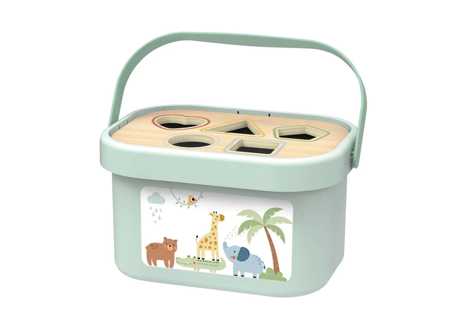 Set 3in1 Tooky Toy Sorter, Piramida si Elefant pe ata foto