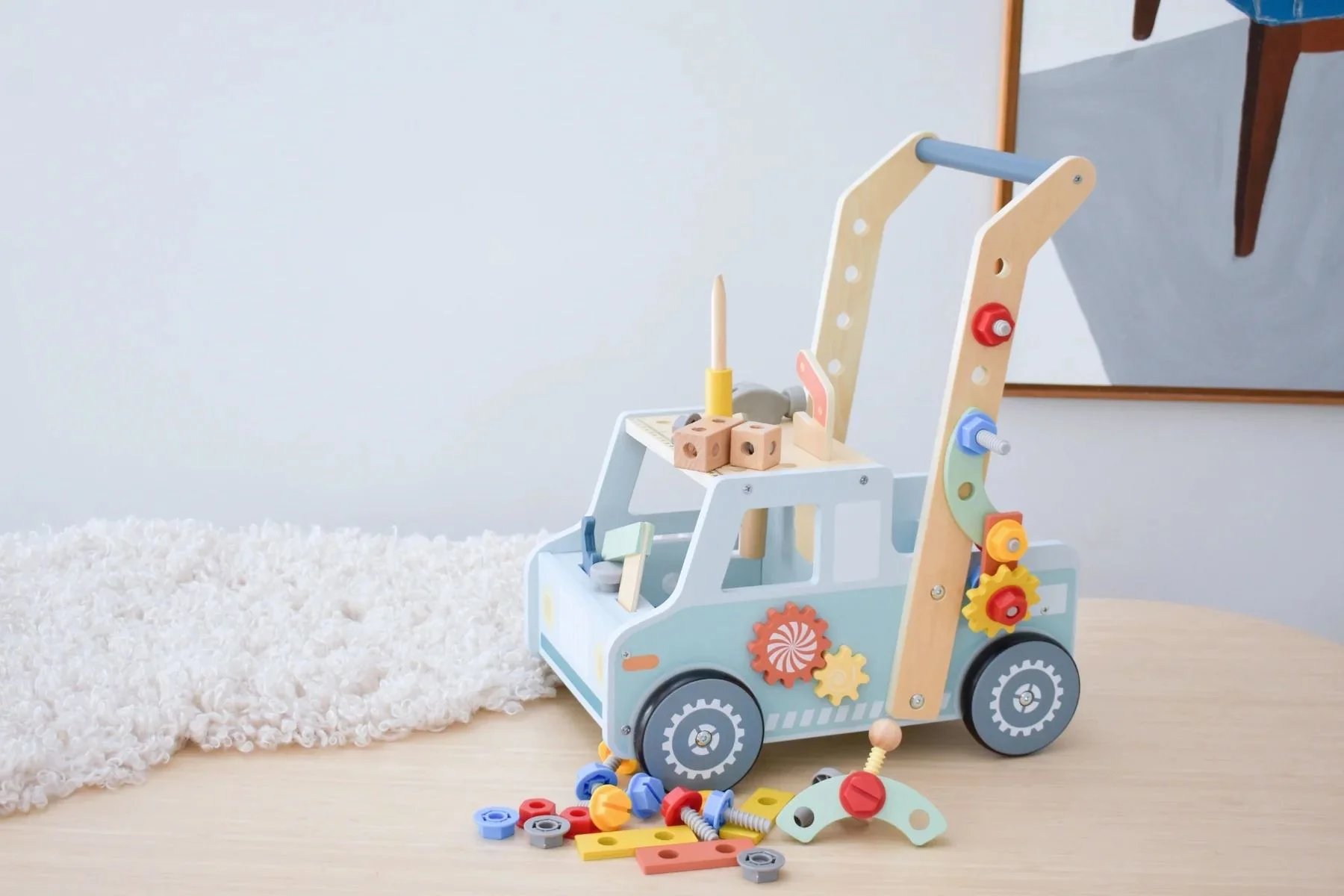 Suport din lemn pentru scule Tooky Toy Camionul foto