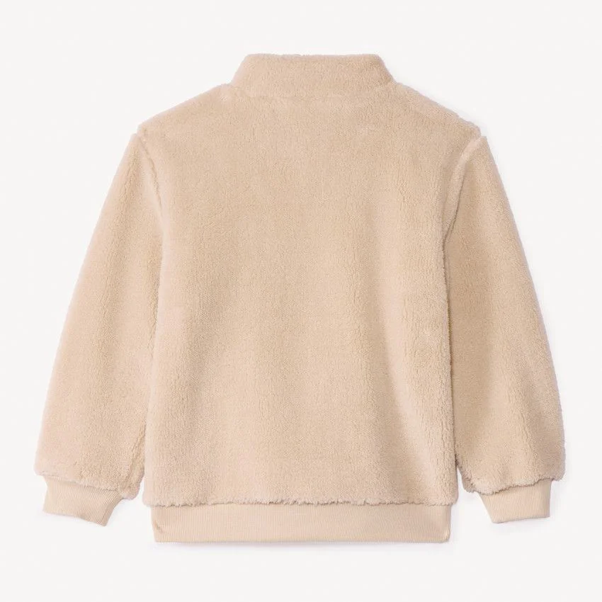 Orchestra Pulover cu fermoar Sherpa SmileyWorld Beige foto