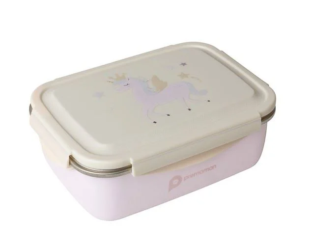 Lunchbox din metal Premaman Unicorn Roz, 850 ml foto