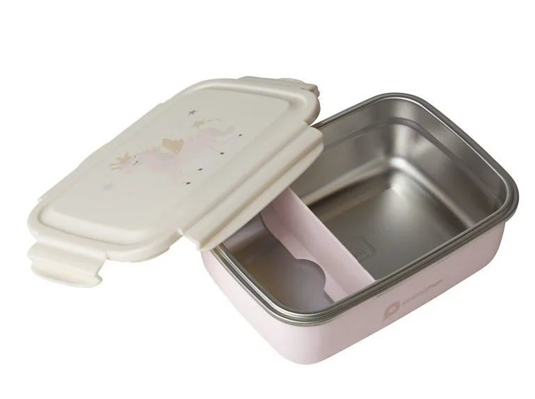 Lunchbox din metal Premaman Unicorn Roz, 850 ml foto
